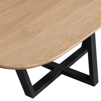 Tablo eettafel organisch 220x100 cm - transparant