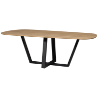 Tablo eettafel organisch 220x100 cm - transparant