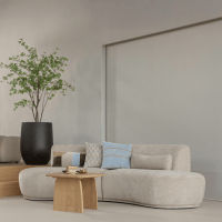 Woood Batavier half ronde 4-zitsbank velvet