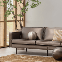 Woood Rodeo 3-zitsbank metallic - koper bruin