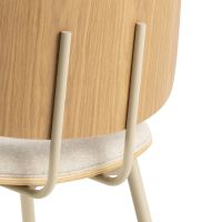 Nøra Yaro eetkamerstoel | grijs metaal onderstel | stof Apia - beige