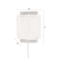 Elon wandlamp - beige