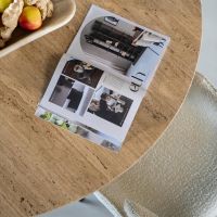 Ronde eettafel Aikin - Ø130x76 cm - travertin