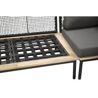 Svea Omarion loungest met hoekbank en tafel - zwart