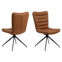 Ivalo draaistoel | zwart metaal onderstel | stof Kentucky - cognac