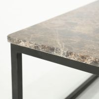 Rico salontafel vierkant marmer - bruin