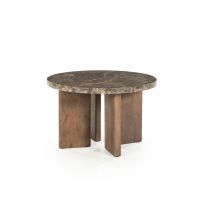 Lando salontafel rond ø60 cm marmer - bruin