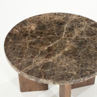 Lando salontafel rond ø60 cm marmer - bruin