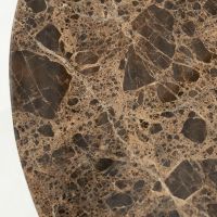 Lando salontafel rond ø80 cm marmer - bruin