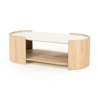 Don salontafel ovaal - naturel/marmer