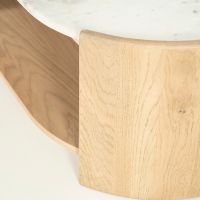 Don salontafel ovaal - naturel/marmer