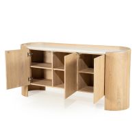 Don dressoir 165 cm - naturel/marmer