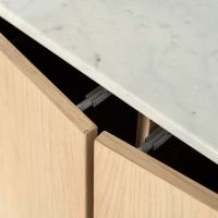 Don dressoir 165 cm - naturel/marmer