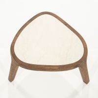 Fred salontafel organisch klein - naturel/marmer