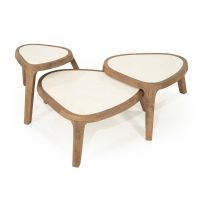 Fred salontafel organisch groot - naturel/marmer