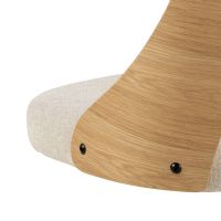 Nøra Hushy draaistoel | zwart metaal onderstel | stof Apia/naturel oak - beige