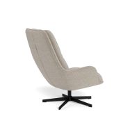 Nøra Sandra draaifauteuil | zwart metaal onderstel | stof Alea - beige