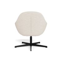 Nøra Celeste draaifauteuil | zwart metaal onderstel | stof Cona - crème