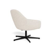 Nøra Celeste draaifauteuil | zwart metaal onderstel | stof Cona - crème