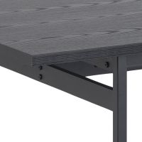 Nøra Scottie Bradley rechthoekige eettafel 200x90x74 cm | zwart metaal onderstel | zwart marmer melamine