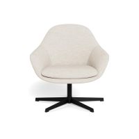 Nøra Celeste draaifauteuil | zwart metaal onderstel | stof Cona - crème