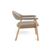 Nøra Rubio fauteuil | eikenfineer onderstel | stof Monza - beige
