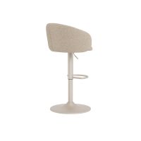 Nøra Rogelio verstelbare barstoel | grijs metaal onderstel | stof Basel - beige