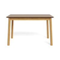 Nøra Donny eettafel 120x80x74.8 cm | rubberhout onderstel | mat eiken AC-gelakt fineer blad