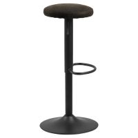 Nøra Denise verstelbare barstoel | zwart metaal onderstel | stof Preston - antraciet