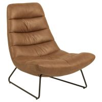 Nøra Berry fauteuil | zwart metaal onderstel | stof Kentucky - cognac