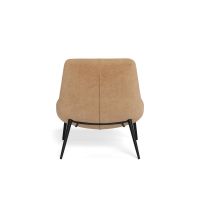 Nøra Berry fauteuil | zwart metaal onderstel | stof Fay - roze/bruin