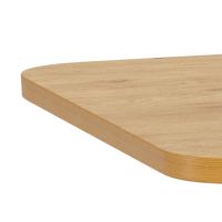 Nøra Jimmie rechthoekig eettafel 160x90x75 cm | zwart metaal onderstel | ruw melamine houtlook - naturel
