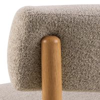 Nøra Hugo fauteuil | naturel eikenfineer onderstel | stof Monza - beige