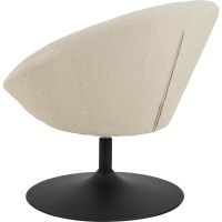 Nøra Melanie fauteuil trompet poot | zwart metaal onderstel | stof Apia - beige