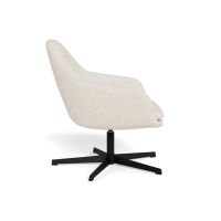 Nøra Celeste draaifauteuil | zwart metaal onderstel | stof Cona - crème