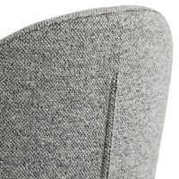 Nøra Deena verstelbare barstoel | zwart metaal onderstel | stof Monza - grijs