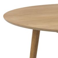 Nøra Elvira ronde eettafel Ø120x75 cm | gelakt eikenhout - naturel