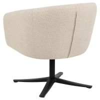 Nøra Mac draaifauteuil | zwart metaal onderstel | stof Basel - beige