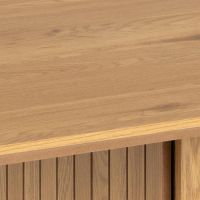 Nøra Elliott rechthoekige eettafel 210x100x75 cm | mat wild eiken ruw melamine met lamellenfront.