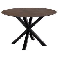Nøra Donovan ronde eettafel Ø119x75.5 cm | zwart metaal onderstel | keramiek