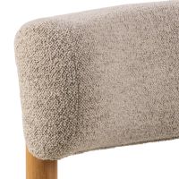 Nøra Hugo fauteuil | naturel eikenfineer onderstel | stof Monza - beige