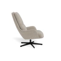 Nøra Sandra draaifauteuil | zwart metaal onderstel | stof Alea - beige