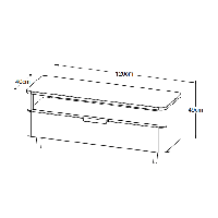 Rune tv-meubel - 120 cm - eikenhout - naturel/wit