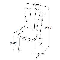 Isak eetkamerstoel - velvet - grijs