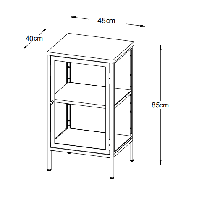 Nordic Home Ragnar dressoir - 45 cm - zwart - OUTLET B