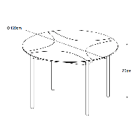 Magnus ronde eiken eettafel - Ø120 cm - espresso