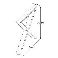 Jamie tafelpoot - X vorm - set van 2