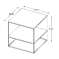 Nordic Home Dora salontafel 50x50 cm - zwart