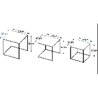 Nordic Home Dora bijzettafelset van 3 - zwart