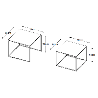 Dora bijzettafelset van 2 - zwart